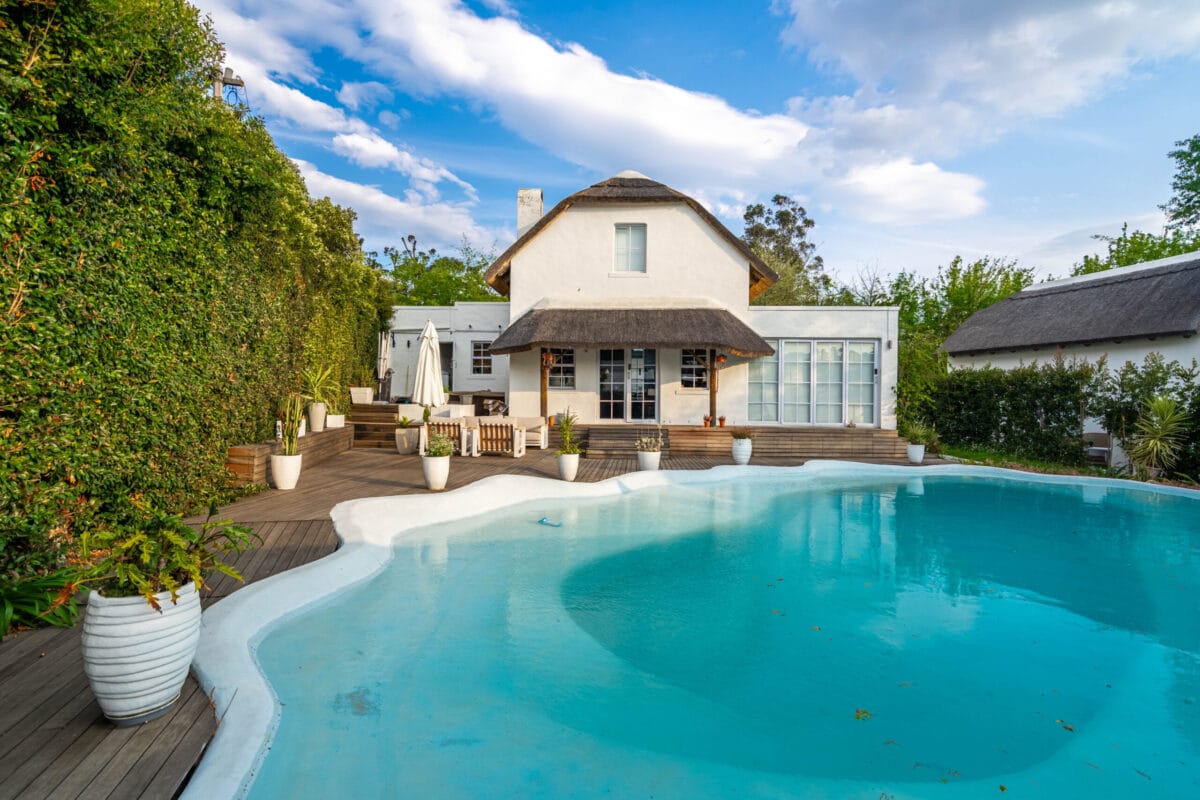 Featured image for Charming Franschhoek Thatch Home with Resort-Style Pool